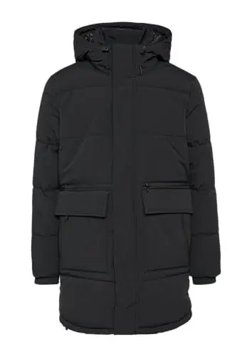 Produktbild: QS Herren 2150220 Steppmantel mit Kapuze, Grau/Schwarz 9999, Large
