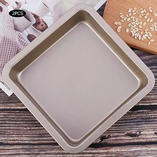 Produktbild: Quadratische, Antihaftbeschichtete Käsekuchen- und Pizzaform, Backutensilien, Küchen-Backgeschirr (Goldenes TG01#B)