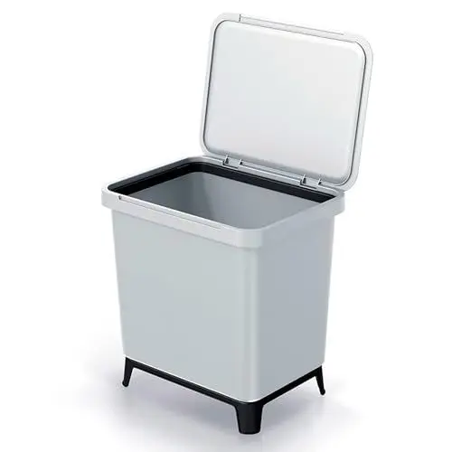 Produktbild: Quadratischer Wertstoffbehälter 30L weiß KEDEN