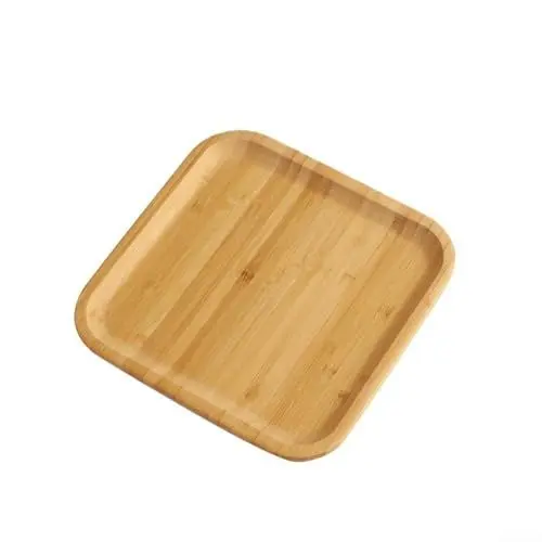 Produktbild: Quadratisches Bambus-Tablett für Abendessen, Partys und Bars, lange Haltbarkeit (20 x 20 x 1,5 cm)