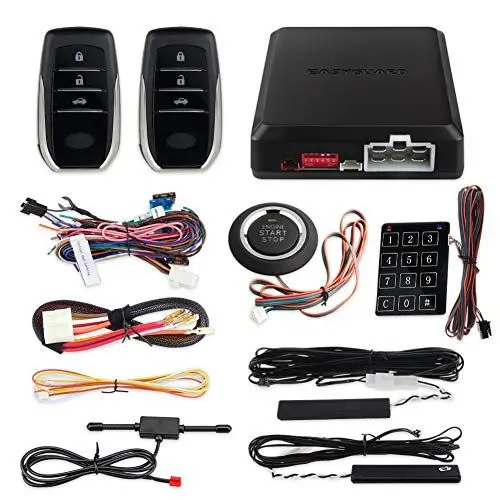 Produktbild: Qualität Easyguard Hopping Code smart PKE Auto Alarm System Passiv schlüsselloser zugang mit Auto Start Druck Start knopf NFC entritt universell Version passend für für die meisten DC12V