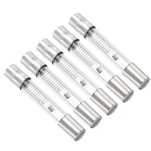 Produktbild: QUARKZMAN 0,7A 5kV Mikrowellen-Sicherung x 5 Stück Glasrohr-Sicherung Universal-Ersatz für Mikrowellenherd, (Silberton)