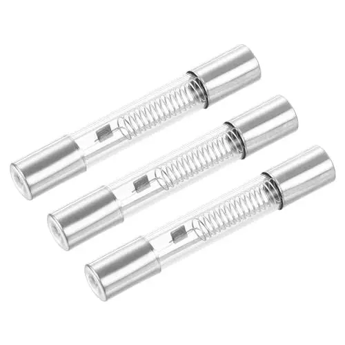 Produktbild: QUARKZMAN 0,8A 5kV Mikrowellen-Sicherung x 3 Stück Glasrohr-Sicherung Universal-Ersatz für Mikrowellenherd, (Silberton)