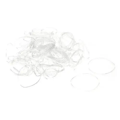 Produktbild: QUARKZMAN 1000er Pack Gummiband Dehnbares Gummiband Transparent 19mm x 1mm Haargummis für Zuhause und Büro