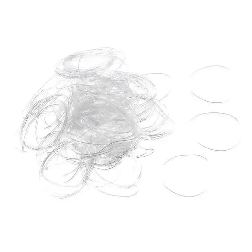 Produktbild: QUARKZMAN 1000er Pack Gummiband Dehnbares Gummiband Transparent 38mm x 1mm Haargummis für Zuhause und Büro