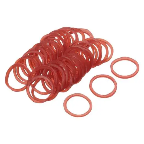 Produktbild: QUARKZMAN 100er Pack Gummiband Dehnbares Gummiband Rot 20mm x 1,4mm Haargummis für Zuhause und Büro