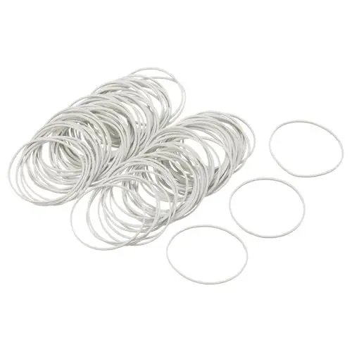 Produktbild: QUARKZMAN 100er Pack Gummiband Dehnbares Gummiband Weiß 32mm x 1mm Haargummis für Zuhause und Büro