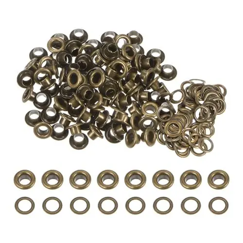 Produktbild: QUARKZMAN 100er Set Farbige Runde Ösen 5mm 3/16