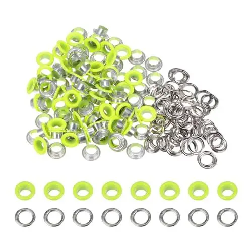 Produktbild: QUARKZMAN 100er Set Farbige Runde Ösen 6mm 1/4