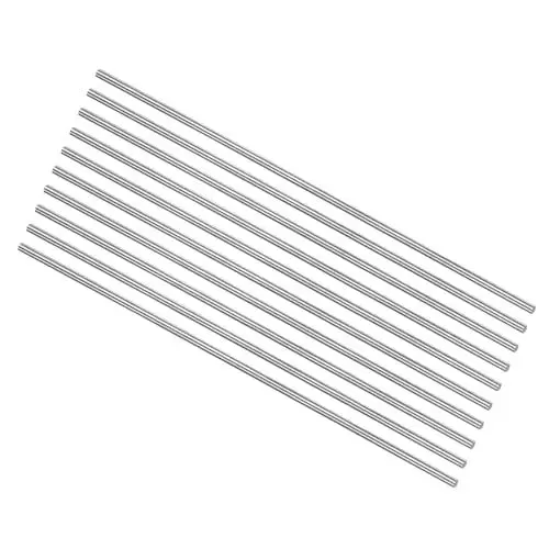 Produktbild: QUARKZMAN 10 Stück Runde Stahlmetallstangen, 2mm x 150mm Hochgeschwindigkeitsstahl (HSS) Drehbank Werkzeug, für Wellengetriebe Bohrmaschinen Drehen Miniatur DIY Handwerk