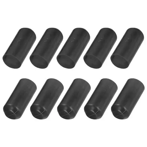 Produktbild: QUARKZMAN 15 Stück Schrumpfkappen 20mm ID x 45mm L 3:1 Schrumpfschlauchkappen mit Dichtung, wasserdichtes Klebeband für elektrische Kabel, schwarz