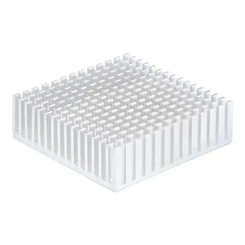 Produktbild: QUARKZMAN 1Stk 50x50x15mm Kühlkörper Aluminium Kühler Kühlkörper Kühlung mit Thermal Blau Aufkleber für Chip CPU Transistor FET IC Verstärker Weiß