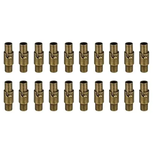 Produktbild: QUARKZMAN 20Stk Leder Schnur Ende Verschluss 3mm Loch Leder Magennet Klammern Kordel Endkappen Verschlüsse Leder Kordel Schnalle für Schmuck Selbermachen Liefert Handwerk Bronze