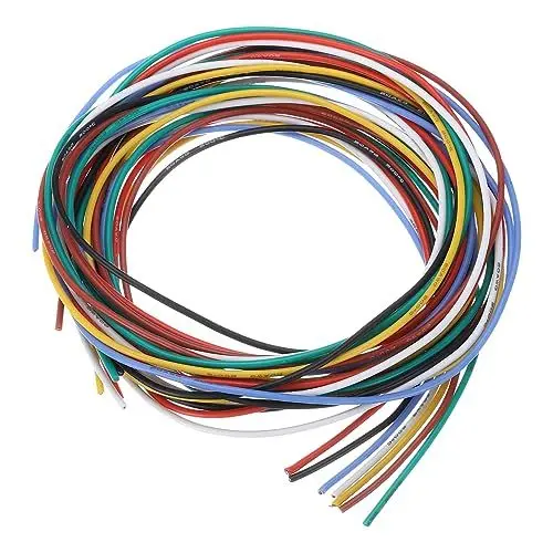 Produktbild: QUARKZMAN 22 Spurweite Silikon Draht 22AWG Elektrische Draht Litzenleiter Flexibel Verzinnt Kupfer Draht Hohe Temp Hakendraht 7 Farbe 1.5m/4.92ft für Auto Modell Elektrogeräte 7Stk