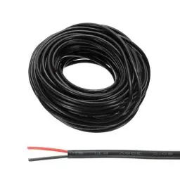Produktbild: QUARKZMAN 26AWG Elektrokabel 2 Leitungen LED Strom Beleuchtung Kabel Verzinnt Kupfer 32.8Ft Niederspannung PVC Gehäuse Flexibel Verlängerungskabel Schwarz für LED-Streifen Lampen Beleuchtung