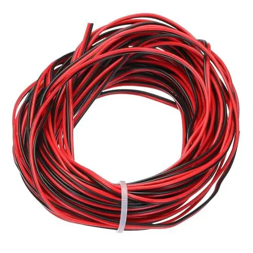 Produktbild: QUARKZMAN 28 AWG 2-adriges paralleles PVC-Kabel, 10 Meter lang, 0,05