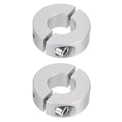 Produktbild: QUARKZMAN 2Stk Geteilte Stellringe 16mm 35mm AD 12mm Breite Aluminiumlegierung Tiefenanschlagringe Klemm für Stopfen Positionshalter Zahnräder Maschine Hilfsmittel Industrie Eloxierung