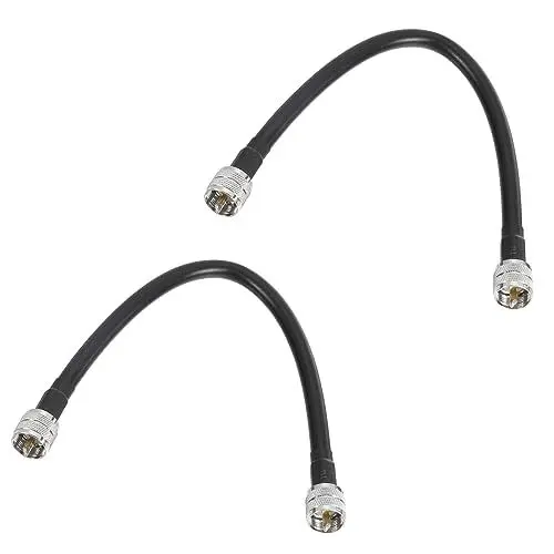 Produktbild: QUARKZMAN 2Stk UHF Männlich zu UHF Stecker Koaxial Kabel RG8 30cm/1ft 10mm Jumper CB Antenna Kabel Geringer Verlust für Funkgeräte Antennen SWR Meter Analyzer