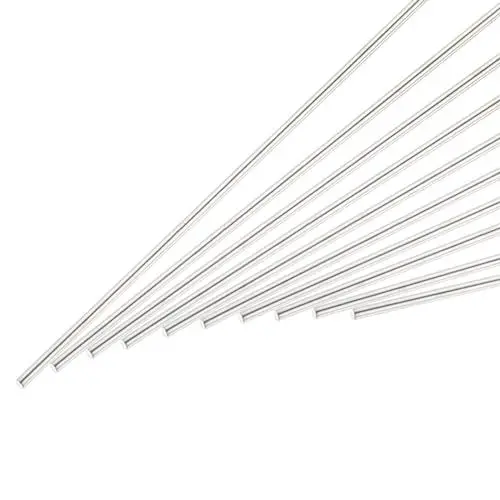 Produktbild: QUARKZMAN 2mm x 150mm Edelstahl Rundstab, Metall Massivwelle Stangen Drehbank Stab Lager für DIY Bastelprojekte Modellauto Hubschrauber Flugzeug 10 Stück