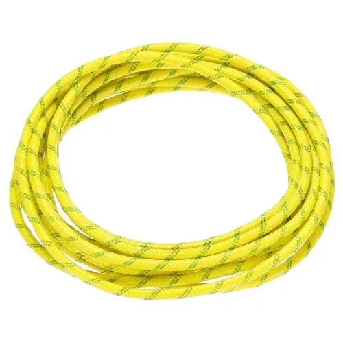 Produktbild: QUARKZMAN 14 AWG Silikon Elektrokabel 2 mm² 3 Meter Flexibles Hochtemperatur Geflochtenes Kabel Verzinnter Kupferdraht für Industrie KFZ DIY RC-Autos Boote LED Licht Gelb Grün