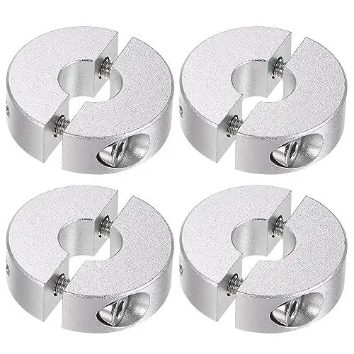 Produktbild: QUARKZMAN 4Stk Geteilte Stellringe 10mm 30mm AD 10mm Breite Aluminiumlegierung Tiefenanschlagringe Klemm für Stopfen Positionshalter Zahnräder Maschine Hilfsmittel Industrie Eloxierung