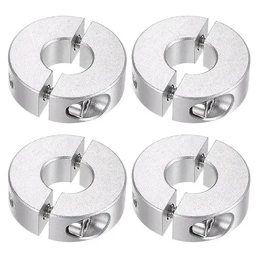 Produktbild: QUARKZMAN 4Stk Geteilte Stellringe 12mm 30mm AD 10mm Breite Aluminiumlegierung Tiefenanschlagringe Klemm für Stopfen Positionshalter Zahnräder Maschine Hilfsmittel Industrie Eloxierung
