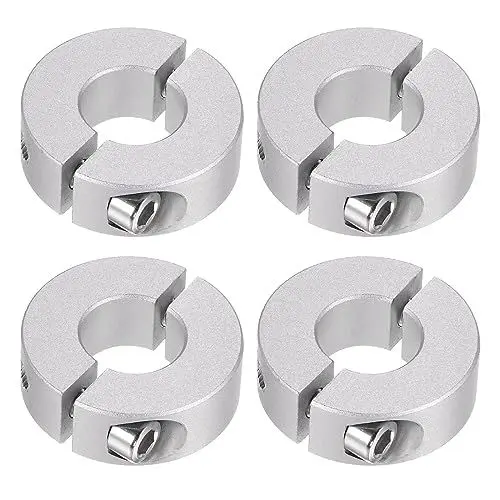 Produktbild: QUARKZMAN 4Stk Doppel Spaltwelle Kragen für 16mm Welle Set Schraube Klemmkragen 35mm AD 12mm Breite für Stopfen Positionshalter Zahnräder Maschine Hilfsmittel Industrie Eloxierung