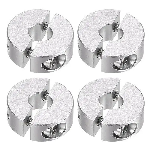 Produktbild: QUARKZMAN 4Stk Geteilte Stellringe 6mm 20mm AD 8mm Breite Aluminiumlegierung Tiefenanschlagringe Klemm für Stopfen Positionshalter Zahnräder Maschine Hilfsmittel Industrie Eloxierung
