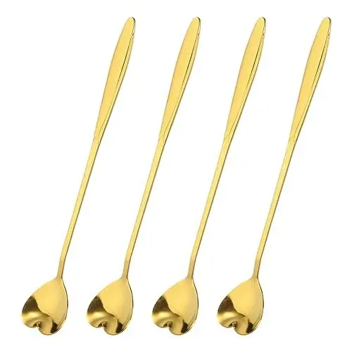 Produktbild: QUARKZMAN 4Stk Edelstahl Blume Löffel 7