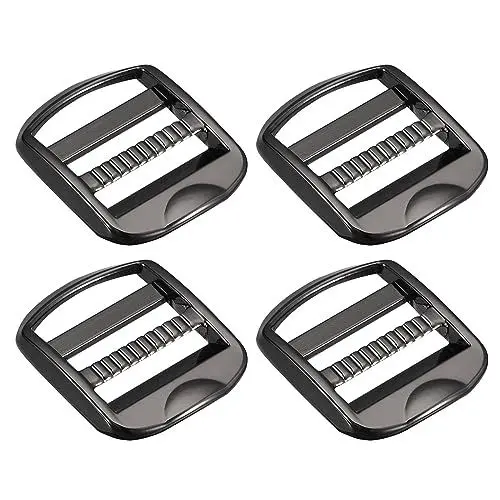 Produktbild: QUARKZMAN 4Stk Metall Leiter Schnalle Schieber Tri-Glider Metall Einstellbar Schnallen 32mm(1-1/4