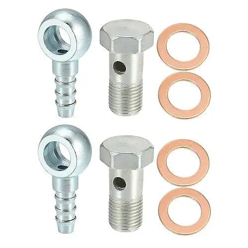Produktbild: QUARKZMAN 4 Stücke Hohlschraube M10x1mm Hohlschrauben Bremsenzubehör Adapter Unterlegscheibe Kit