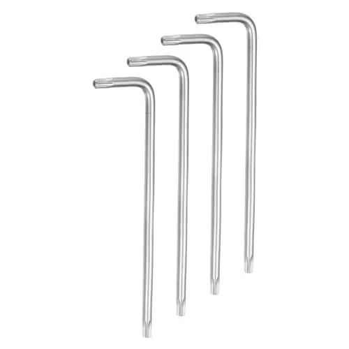 Produktbild: QUARKZMAN 4 Stück T25 Tamper Proof Torx-Schlüssel Sternschlüssel mit langem Arm L-förmig 6-Punkt-Schlüssel Chrom-Vanadium-Stahl Handwerkzeug für Automobil- / Heimreparaturen