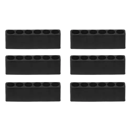 Produktbild: QUARKZMAN 6 Stück Schraubendreher-Bithalter-Organizer 48x9.5x16mm 6 Löcher Hex Bohrer Kunststoff-Aufbewahrungsbox für beliebige 1/4
