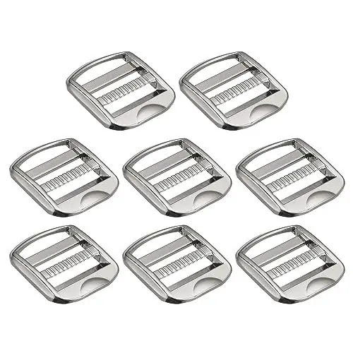 Produktbild: QUARKZMAN 8Stk Metall Leiter Schnalle Schieber Tri-Glider Metall Einstellbar Schnallen 25mm(1