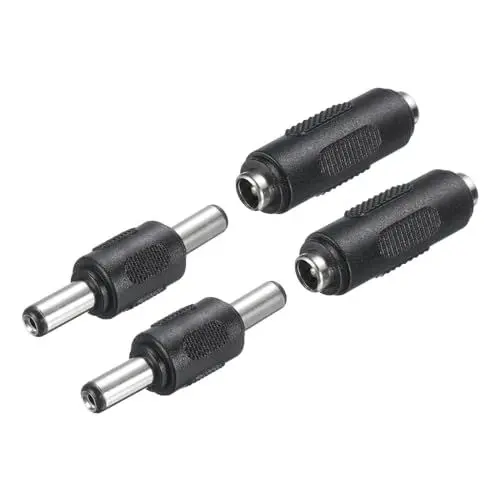 Produktbild: QUARKZMAN DC-Netzstecker-Adapter, 5,5 x 2,1 mm, 2 Stück 12V weiblich zu weiblich, 2 Stück 12/24V männlich zu männlich, Strombuchse für LED-Streifen und CCTV