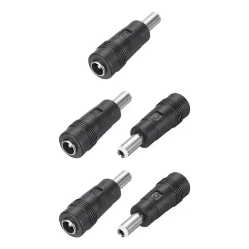 Produktbild: QUARKZMAN DC-Netzteil-Adapter, 5er Pack 5,5x2,1mm Buchse auf 5,5x2,5mm Stecker Universal Barrel-Stecker für Laptop Router
