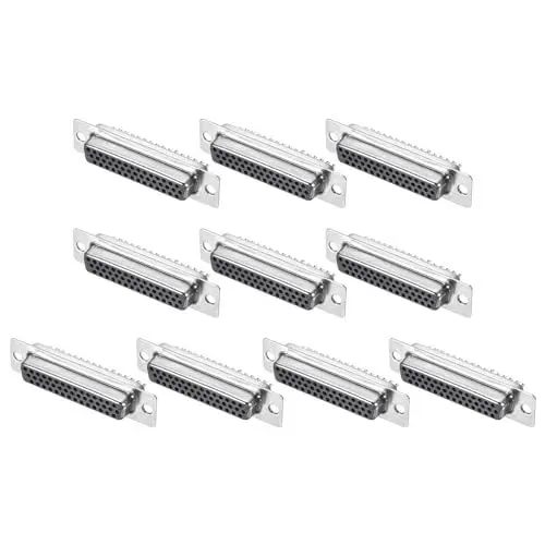 Produktbild: QUARKZMAN D-Sub-Steckverbinder DB44 Buchse 44-polig 3-reihig Weiblich Serielle Anschlussdose für Mechanische Ausrüstung CNC-Computer Packung mit 10