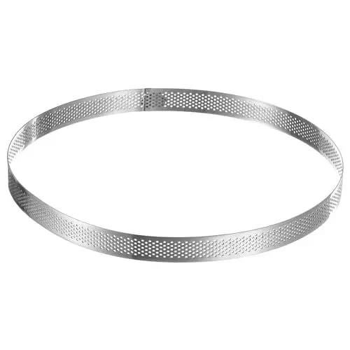 Produktbild: QUARKZMAN Edelstahl Klein Tortenringe Gelochter Kuchen Mousse Ring Küche Backen Hitzebeständig 9.75