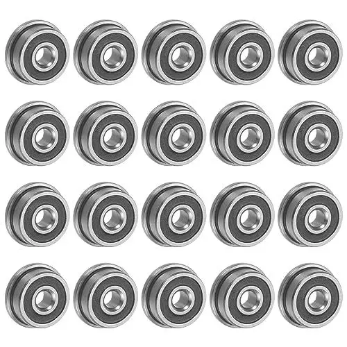 Produktbild: QUARKZMAN 20 Stück F623-2RS Flanschkugellager 3x10x4mm Rillenkugellager Doppelsiegel Chrom Stahl Flansch Lager für DIY, Werkzeugmaschinen, 3D Drucker