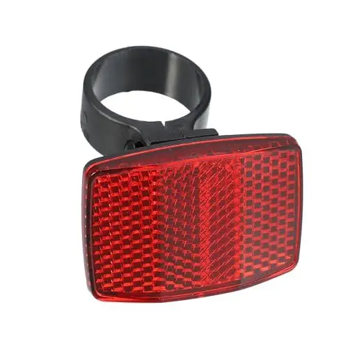 Produktbild: QUARKZMAN Fahrrad Reflektoren Vorne und Hinten Fahrrad Reflektor hinten Rot, Kunststoff, Frontreflektor Rückstrahler 28mm