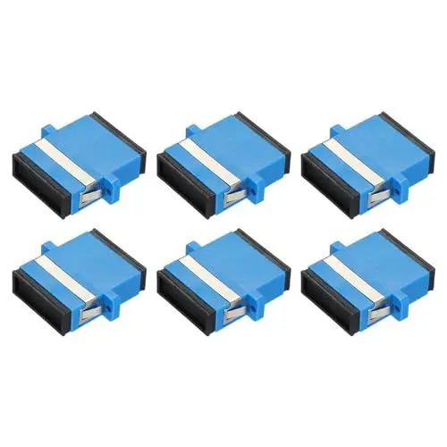 Produktbild: QUARKZMAN 6 Stück Glasfaser Adapter SC/UPC Kupplung Einzeln Modus Doppel Adapter SC-SC/UPC für Network Internet Anschluss
