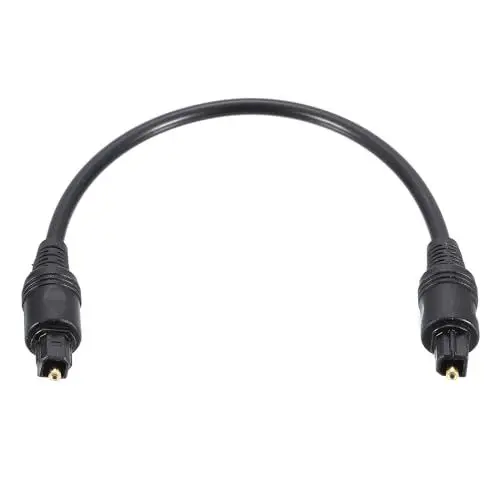 Produktbild: QUARKZMAN Faser Optisches Audiokabel Digitales Audio Glasfaser Kabel 0.6FT Langes TOS Optische Verbindung Kabel PVC Kunststoff Gerade Stecker für TV DVD Verstärker Stereo Schwarz