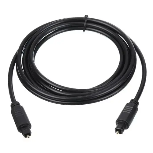 Produktbild: QUARKZMAN Faser Optisches Audiokabel Digitales Audio Glasfaser Kabel 9.8FT Langes TOS Optische Verbindung Kabel PVC Kunststoff Gerade Stecker für TV DVD Verstärker Stereo Schwarz