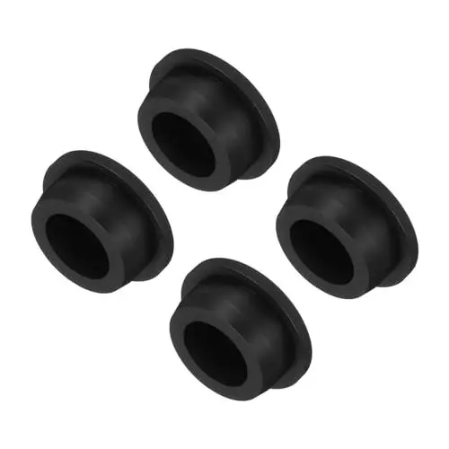 Produktbild: QUARKZMAN Hochtemperatur-Silikonstecker, Durchmesser 28 mm / 1,1 Zoll, T-förmiger Gummistopfen, schwarze Stopfen, 4er-Pack (Außendurchmesser 35 mm / 1,38 Zoll)
