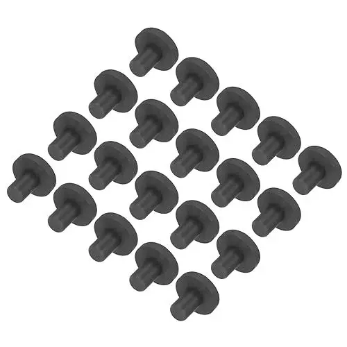Produktbild: QUARKZMAN Hochtemperatur-Silikonstopfen T-Förmig Massiv-Silikon Gummistopfen Lochstopfen für Pulverbeschichtung Eloxieren Stopfen Dichtungsstopfen Schwarz 12x8x5mm/0.47x0.47x0.19