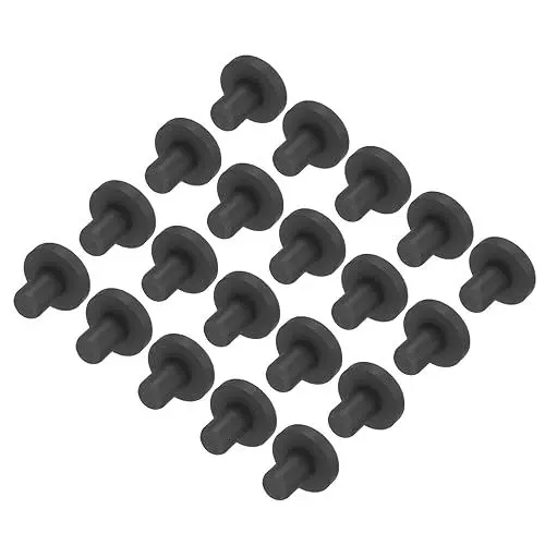 Produktbild: QUARKZMAN Hochtemperatur-Silikonstopfen T-Förmig Massiv-Silikon Gummistopfen Lochstopfen für Pulverbeschichtung Eloxieren Stopfen Dichtungsstopfen Schwarz 13x9x6mm/0.51x0.51x0.23