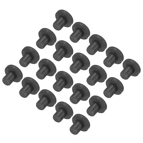 Produktbild: QUARKZMAN Hochtemperatur-Silikonstopfen T-Förmig Massiv-Silikon Gummistopfen Lochstopfen für Pulverbeschichtung Eloxieren Stopfen Dichtungsstopfen Schwarz 14x9x7mm/0.55x0.55x0.27