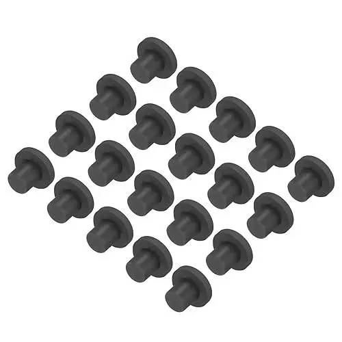 Produktbild: QUARKZMAN Hochtemperatur-Silikonstopfen T-Förmig Massiv-Silikon Gummistopfen Lochstopfen für Pulverbeschichtung Eloxieren Stopfen Dichtungsstopfen Schwarz 18x10x10mm/0.7x0.7x0.39