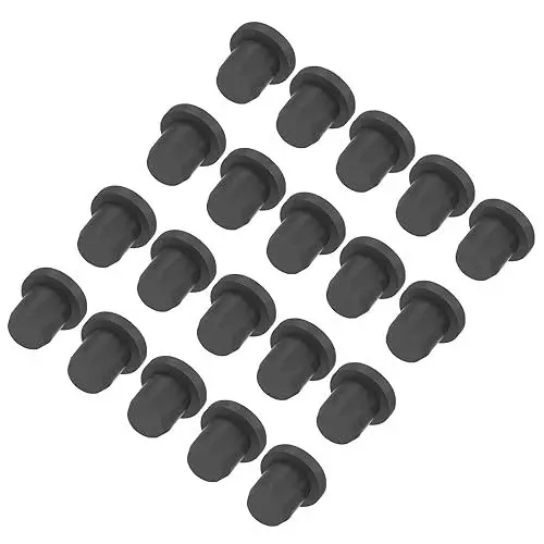 Produktbild: QUARKZMAN Hochtemperatur-Silikonstopfen T-Förmig Massiv-Silikon Gummistopfen Lochstopfen für Pulverbeschichtung Eloxieren Stopfen Dichtungsstopfen Schwarz 9.5x7x6.5mm/0.37x0.37x0.25
