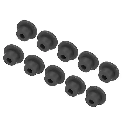 Produktbild: QUARKZMAN Hochtemperatur-Silikonstopfen T-förmige Silikongummistopfen Lochstopfen für Pulverbeschichtung Eloxieren Stopfen Dichtungsstopfen Schwarz 23x10x15mm/0.9x0.9x0.59